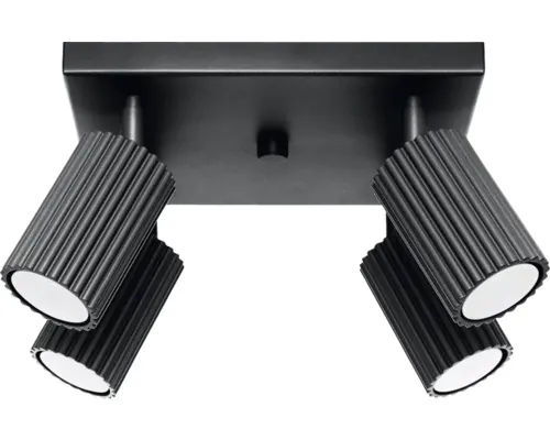 Lustră cu spoturi Karbon GU10 max. 4x10W, metal/negru buc