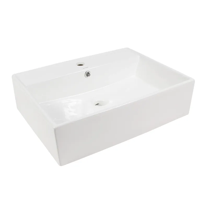 Lavoar baie, Kadda AB53 - V4, montaj pe blat, alb, dreptunghiular, 58 cm buc