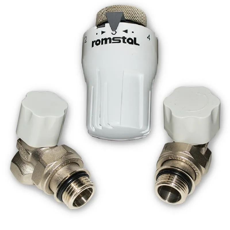 Set robineti calorifer termostatat, Romstal 500, 1/2" fi-fe