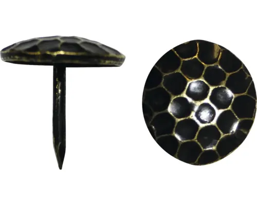 Cuie tapiserie cu cap rotund Dresselhaus 10mm bronz lovitură de ciocan, 35 bucăți pac