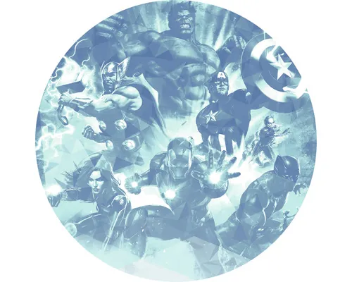 Fototapet rotund autoadeziv Komar DD1-031 Avengers Blue Power Ø 125 cm buc