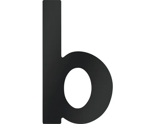 Literă casă „b” pentru poartă/ușă, oțel inoxidabil negru buc