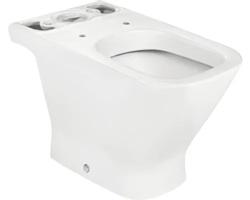 Vas WC pe pardoseală Roca The Gap Square, evacuare verticală, alb buc