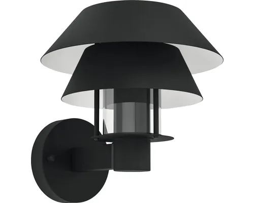 Aplică exterior Eglo Chiappera E27 max. 1x40W IP44, negru/sticlă buc