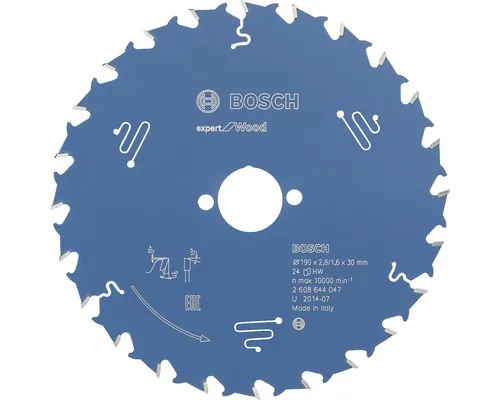 Disc fierăstrău circular Bosch Zubehör Expert for Wood Ø190x2,6x30 mm 24 dinți buc
