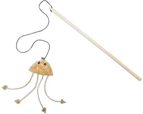 Jucărie pisici Beeztees undiță caracatiță Tako cu matatabi lemn 40x18,5x7 cm buc