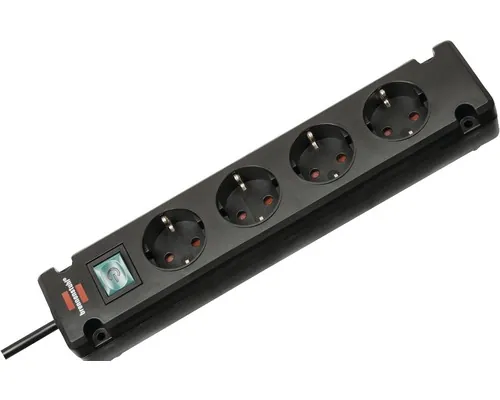 Prelungitor electric Brennenstuhl Bremounta 4 prize 1,5m 3500W negru, cu întrerupător buc