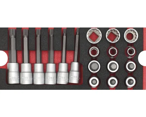 Set chei tubulare XZN Industrial 268x38x114mm, 18 piese buc