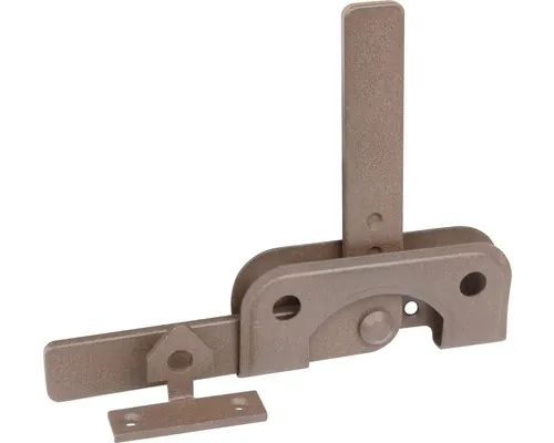 Zăvor metalic pentru poartă grădină Alberts Duravis 120x50 mm, oțel zincat maro închis buc