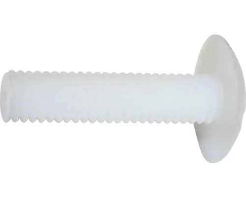 Șuruburi metrice cu cap semibombat drept Dresselhaus 5x20 mm plastic alb, 100 bucăți pac