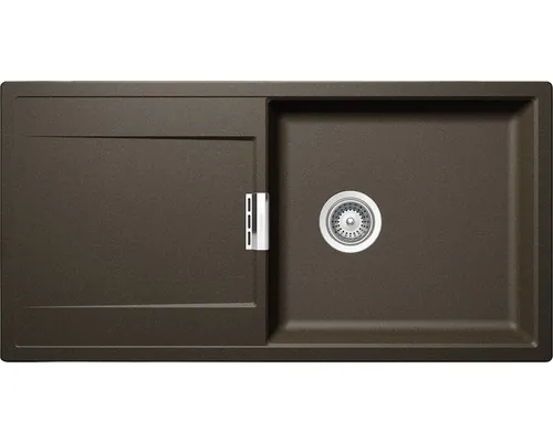 Chiuvetă bucătărie cristadur 1 cuvă Schock Mono D-100L 51x100 cm cu picurător Bronze reversibilă buc