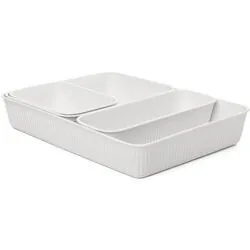 Set 4 organizatoare slim baobab a6 a5 a4 alb S7012501 Romtatay 4buc