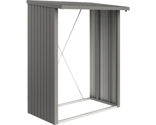 Suport pentru lemne de foc Biohort WoodStock 150 metal 157x102x199 cm gri cuarț metalizat buc