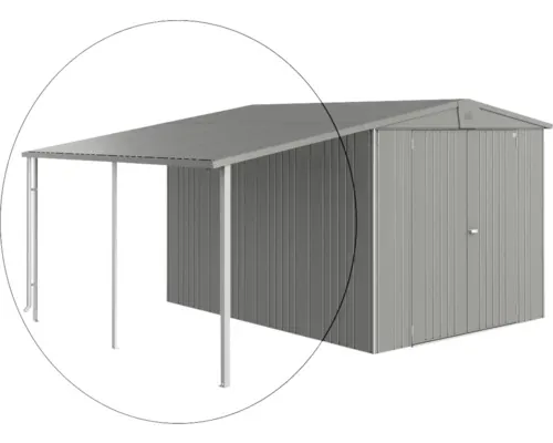 Acoperiș lateral pentru magazie Biohort Europa 6/7 metal 150x300 cm gri-cuarț metalizat buc