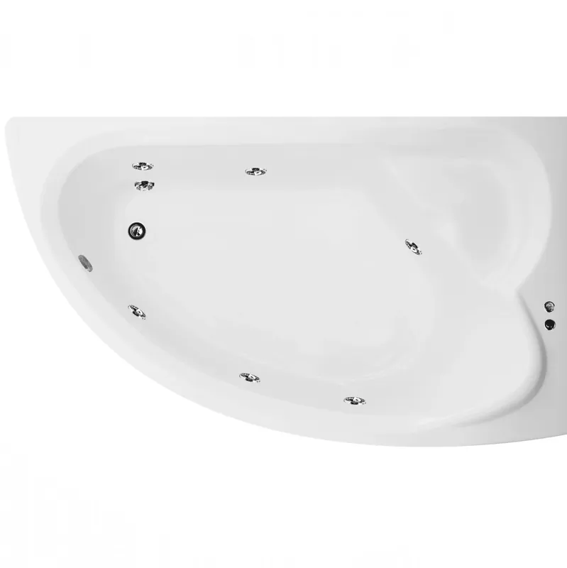 Cada baie cu hidromasaj asimetrica, pe colt, dreapta Martplast Corsica, acril, 165 x 96 cm buc