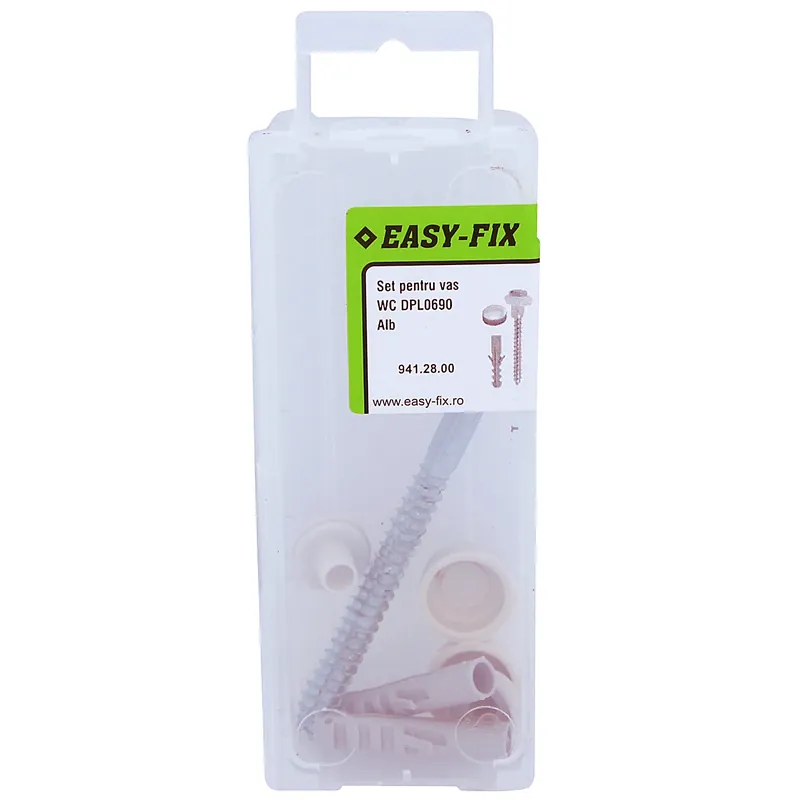 Set montaj vas WC, Easy-Fix DPL0690, alb punga
