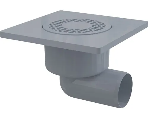 Sifon polipropilenă pardoseală Alca APV3 grătar polipropilenă 150x150 mm ieșire orizontală Ø 50 mm buc