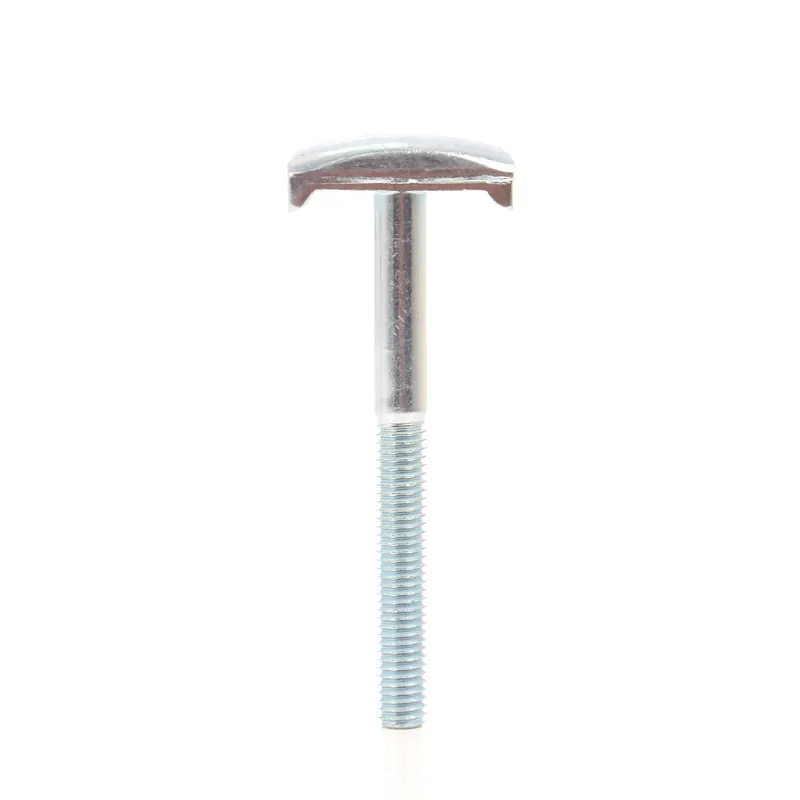 Surub pentru panou gard, cu cap T, din otel, zincat alb, M8 x 80 mm buc