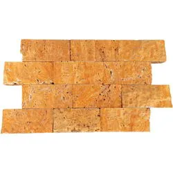 Travertin golden sienna split face 5x10x1.5 (0.27mp/cutie) 36104 Mesta