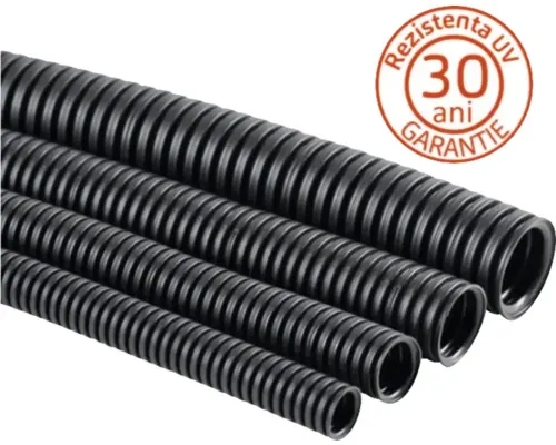 Tub flexibil gofrat Extroflex Ø32 mm, 750N HF 50ML rola