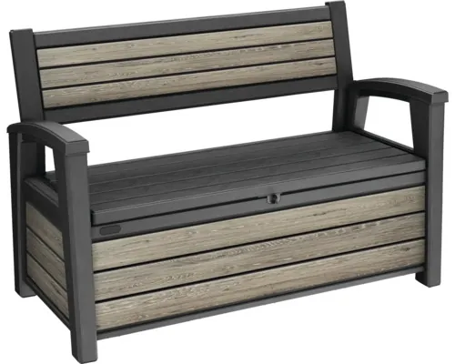 Bancă grădină Keter Ashwood 89x133x61 cm antracit/maro buc