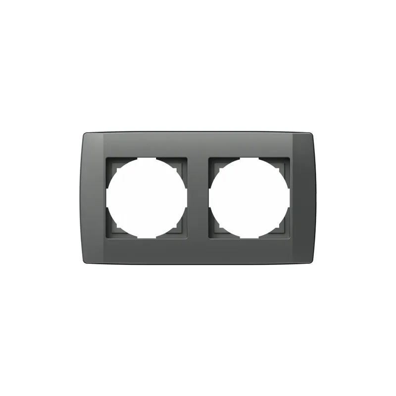 Rama decorativa dubla TEM, Logiq, 2 module, plastic, antracit
