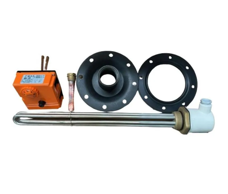 Kit rezistenta trifazata, Tesy, 6000W, tip filet 1 1/2", cu termostat reglaj si siguranta, flansa, garnitura 8 gauri, lungime 440 mm, pentru boiler TESY 160- 500L