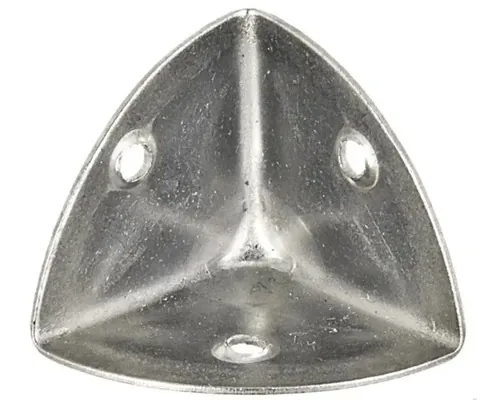 Colțar exterior de protecție Alberts 35x35x35 mm, pentru cutii de lemn, oțel zincat galben buc