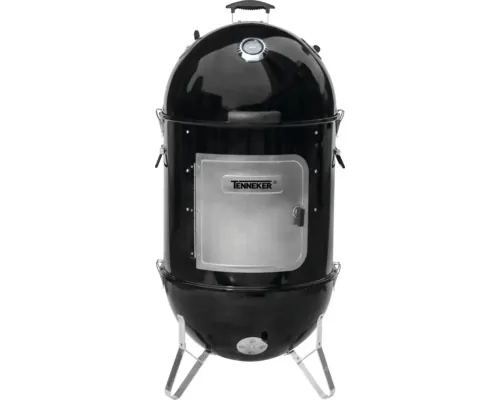 Grătar cu cărbuni/ Afumătoare Tennker Smoker Ø 52,5 cm incl. termometru în capac, 3 grătare buc