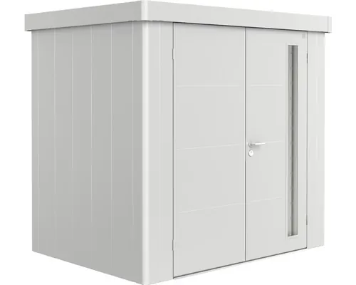 Magazie grădină Biohort Neo 1B metal ușă dublă 236x180 cm argintiu metalizat buc