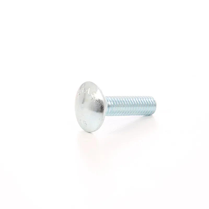 Surub cu filet metric, cu cap bombat torbant, zincat alb, diametru cap 20.65 mm, M8 x 40 mm