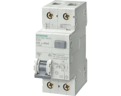 Întreruptor diferențial Siemens RCBO 1P+N 20A 4,5kA/30mA, curbă C, tip A, 2 module buc