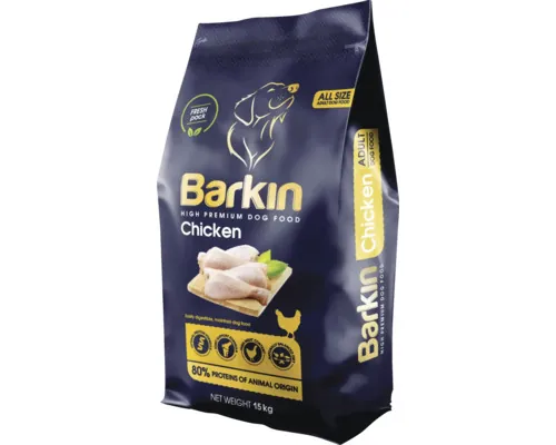 Hrană uscată pentru câini Barkin Adult All Size cu pui 15 kg buc