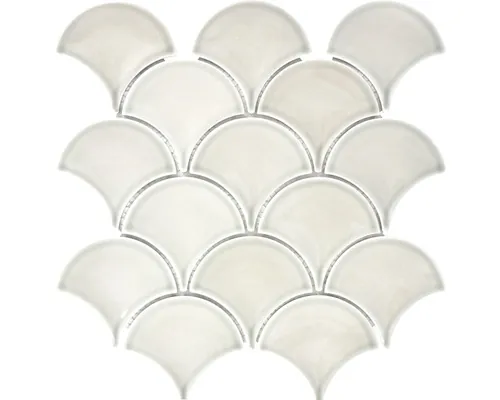 Mozaic piscină ceramic FS 03C gri lucios 25,6x27,3 cm buc