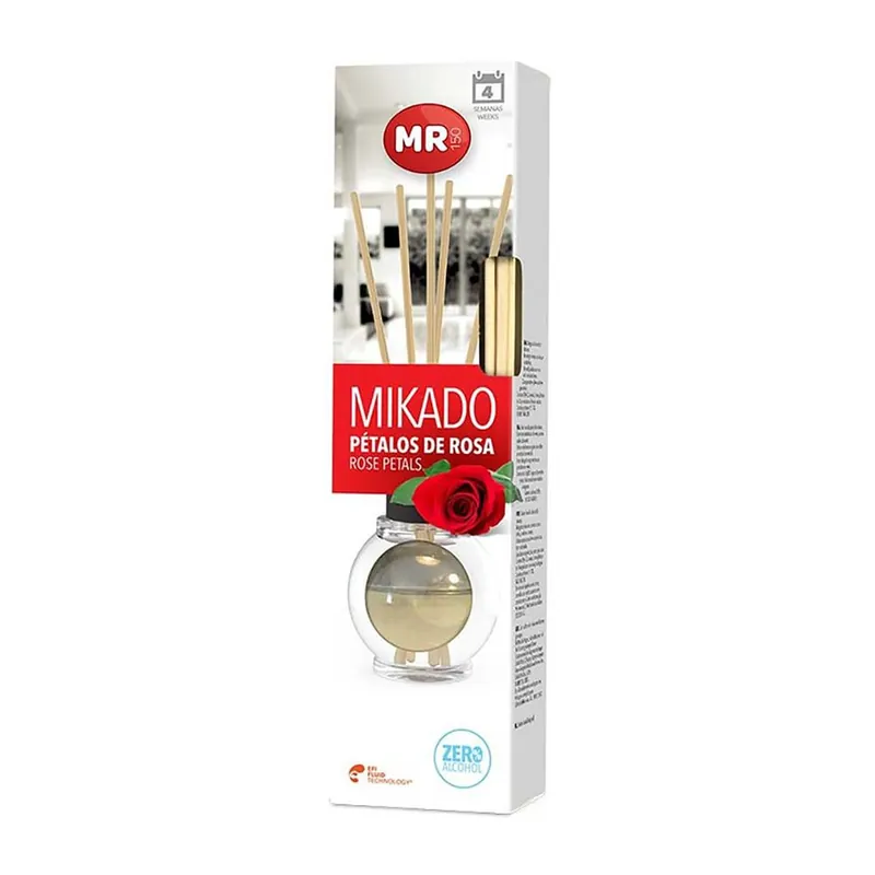 Odorizant camera cu bete de ratan - trandafir 20 ml, mikado