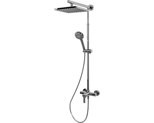 Sistem de duș cu baterie monocomandă Schulte Classic, duș fix 25x25 cm, pară duș 3 funcții, crom D9621 02 buc