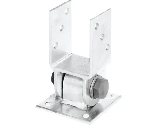 Suport stâlp tip U Alberts 71x60x100mm, oțel zincat, fixare în șuruburi buc