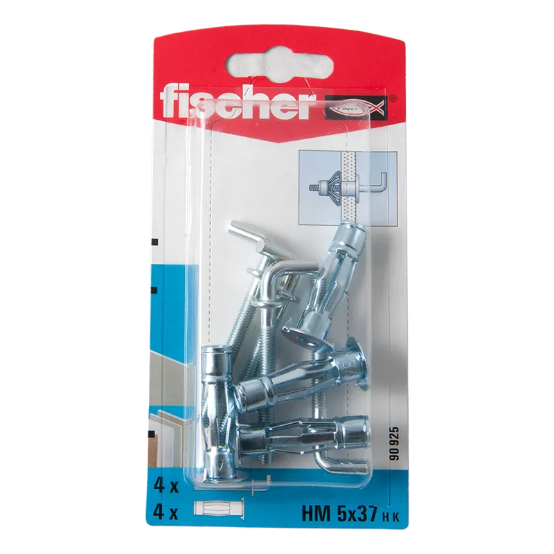 Diblu din metal cu surub L, Fischer HM, 5 x 37 mm, 5 x 60 mm, 4 buc