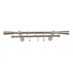 Galerie metalica dubla inox ramses cu accesorii 19mm/300 cm Sn Deco