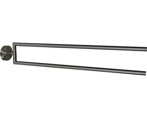 Suport prosop baie REIKA SAKU, mobil, cu 2 brațe, gun metal buc