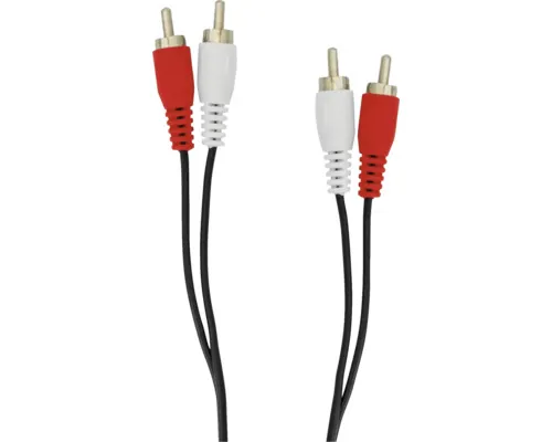 Cablu audio Sbox 2xRCA -> 2xRCA 1,5m negru buc