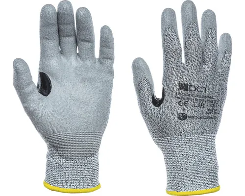 Mănuși de protecție DCT Krima tricotate din fibre HDPE, imersate în poliuretan, anti-tăiere, mărimea 10 pereche