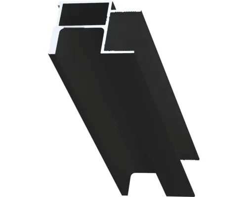 Profil mâner U Häfele ÄDOOR EASY U-18 pentru materiale de 18 mm, din aluminiu eloxat, 2,7m, culoare negru mat buc