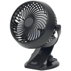 Ventilator cu acumulator si clema 10 cm negru CLF 10/BK