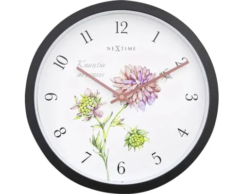 Ceas perete NeXtime Knautia arvensis pentru exterior Ø 30,5 cm buc
