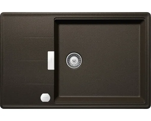 Chiuvetă bucătărie cristadur 1 cuvă Schock Tia D-100LS 50x78 cm cu picurător Bronze reversibilă buc