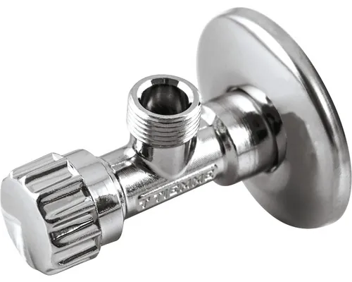 Robinet mașină de spălat cu bilă, obertain și rozetă decorativă, 1/2”x1/2”, alamă buc