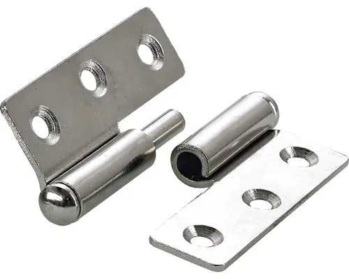 Balama semi-îngropată Hettich 40x50 mm, oțel nichelat, tragere ușă spre stânga, pachet 10 bucăți pac