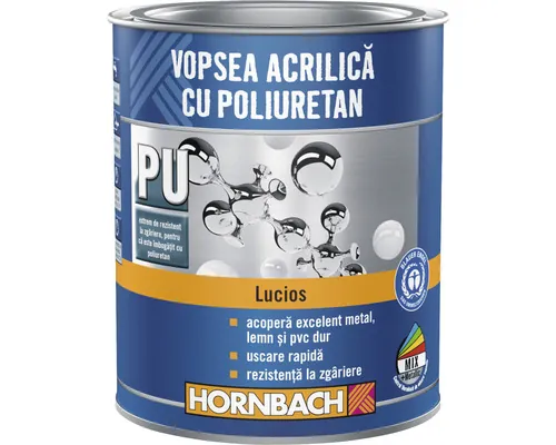 Lac acrilic cu poliuretan Hornbach roșu foc 750 ml buc