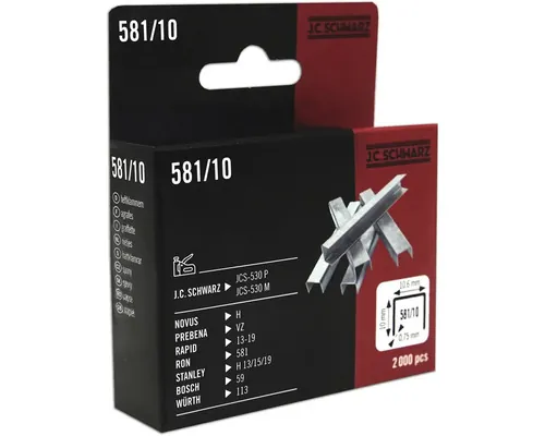 Capse zincate Jc Schwarz 530/10mm, 2000 buc. pac